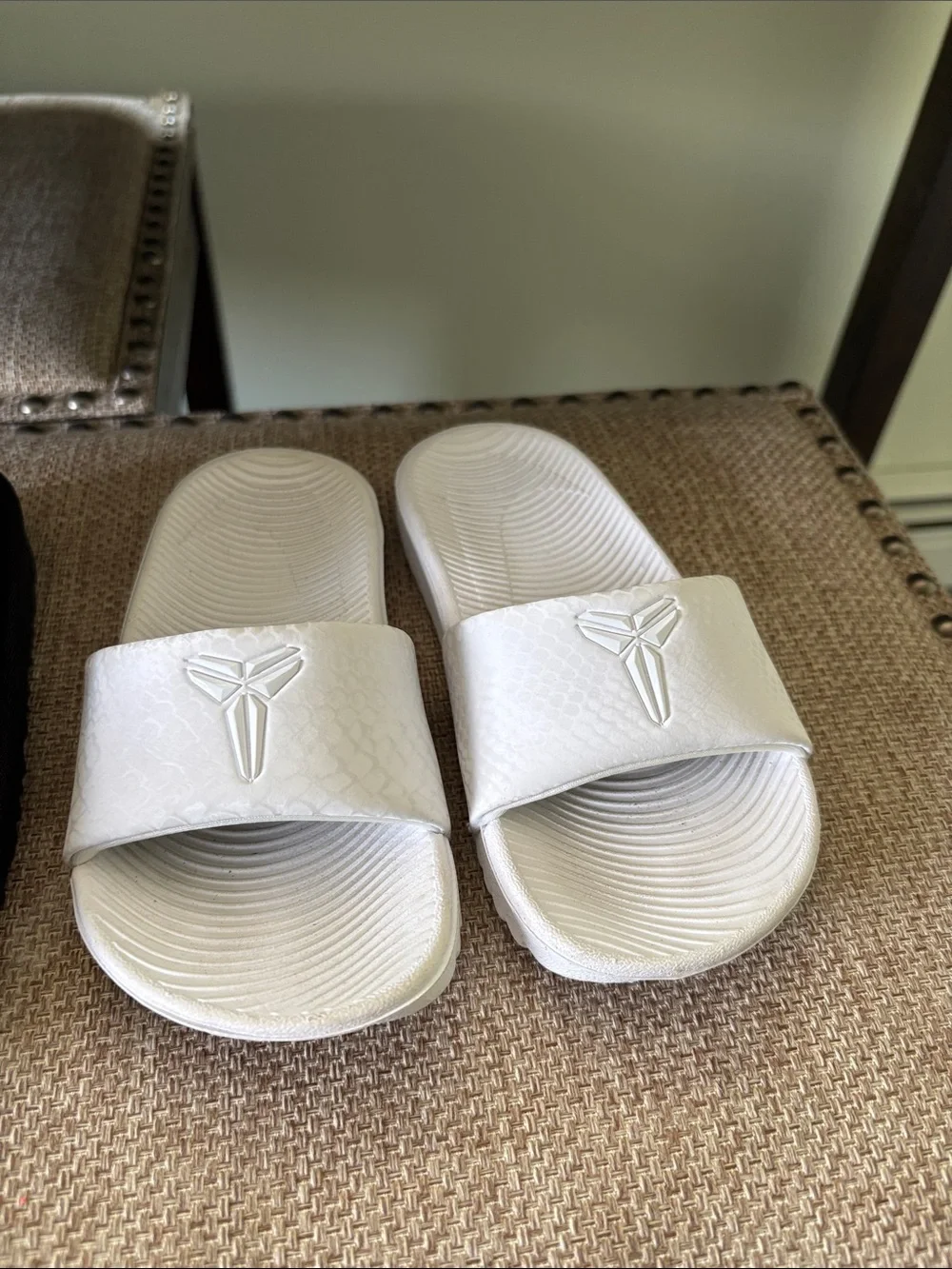 UGG Kids Black Suede Slip-On Mules with Contrast Trim